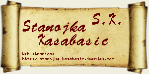 Stanojka Kasabašić vizit kartica